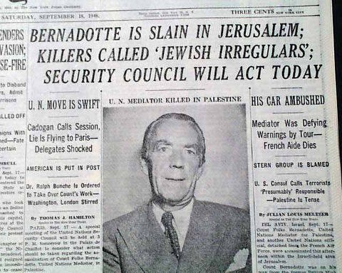 Drabet på Bernadotte var forsidestof i al verdens aviser