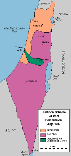 Lord Peels plan til deling af Palæstina 1937