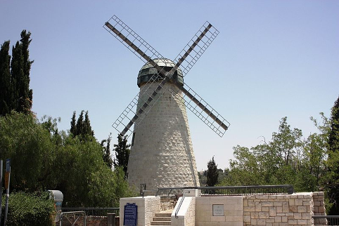 Montefioris vindmølle lige udenfor Den gamle By i Jerusalem