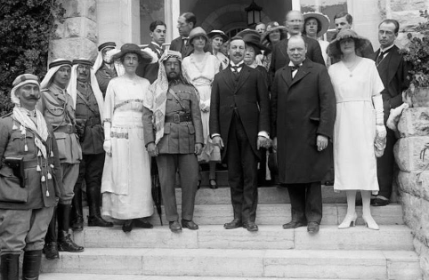 Winston Churchill i Jerusalem med den britiske højkommissær Herbert Samuel marts 1921