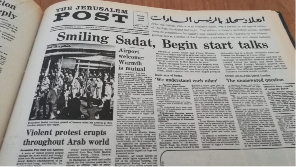 Sadats besøg i Jerusalem i november 1977 var en verdenshistorisk begivenhe