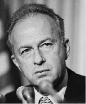 Portræt afYitzhak Rabin – Israels ny premierminister 1974-77