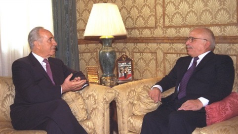 Shimon Peres og Kong Hussein af Jordan